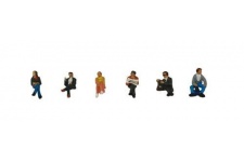 Bachmann Scenecraft 379-305 Sitting Station Passengers 6 Figure Set - N Gauge