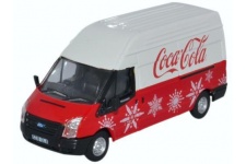 Oxford Diecast 76FT030CC Ford Transit MkV LWB High Coca Cola Christmas