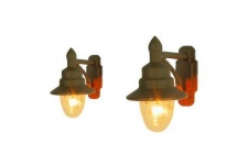 Gaugemaster Lighting GM823 GWR Stone Wall Mounted Swan Neck Lamps