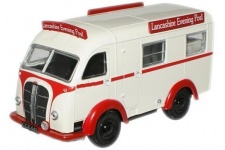 OXFORD DIECAST 76AK001 AUSTIN K8 THREEWAY VAN LANCASHIRE EVENING POST