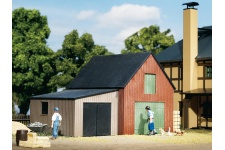 Auhagen 11408 Small Warehouse With Garage HO/OO Gauge Plastic Kit