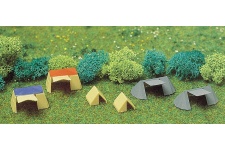 Busch 8120 N Scale Assorted Tents With Grass Sheet (Pack of 6)