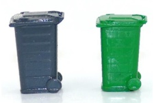 Gaugemaster GM495 Wheelie Bins (4 Pre-Built OO Scale Bins)