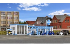 Kibri 38541 Aral Petrol Station Self Assembly Kit For OO Gauge Model RailwaysFor 