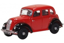 Oxford Diecast 76MES006 Morris Eight E Series Saloon Red Black