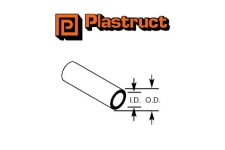 Plastruct 90608 (TBFS-12P) Styrene Tube 9.5mm x 375mm