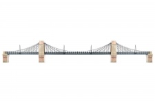 Hornby R8008 Grand Suspension Bridge OO Gauge Plastic Push Fit Kit