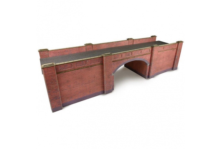 Metcalfe PO246 OO Gauge Railway Bridge in Red Brick Card Kit