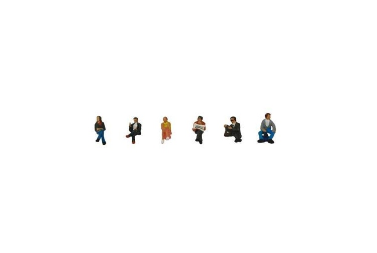 Bachmann Scenecraft 379-305 Sitting Station Passengers 6 Figure Set - N Gauge