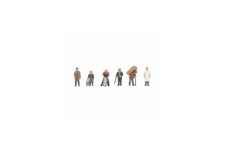 Bachmann Scenecraft 379-326 Livestock Farmers 1940/50s 6 Figure Set - N Gauge