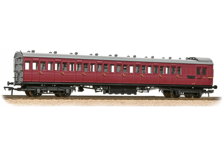 Bachmann Branchline 39-622 60' SECR Birdcage Brake Third - BR crimson