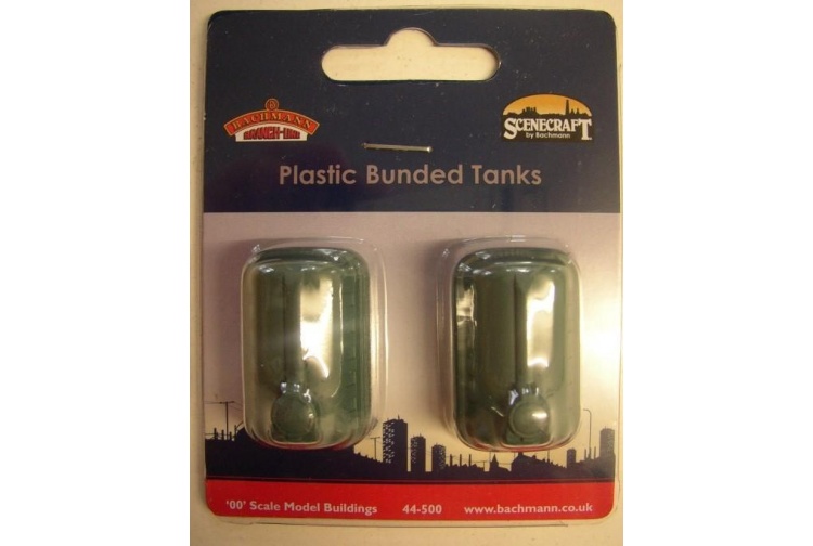 Bachmann Scenecraft 44-500 Plastic Bunded Tanks pkg