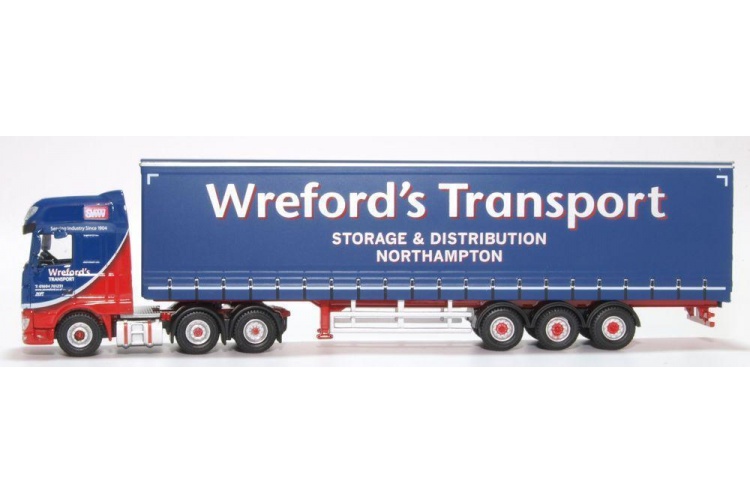 Oxford Diecast 76DXF002 DAF XF Euro 6 Curtainside Wrefords side