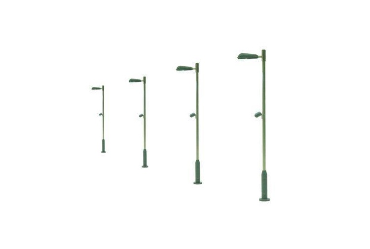 Gaugemaster GM829 Modern Single Head Adjustable Station Lamps (Pack of 4)