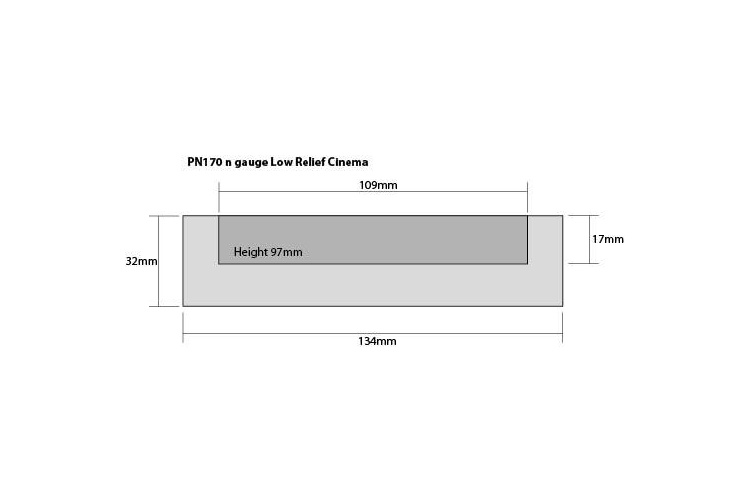 Metcalfe PN170 Low Relief Cinema Card Kit dimensions