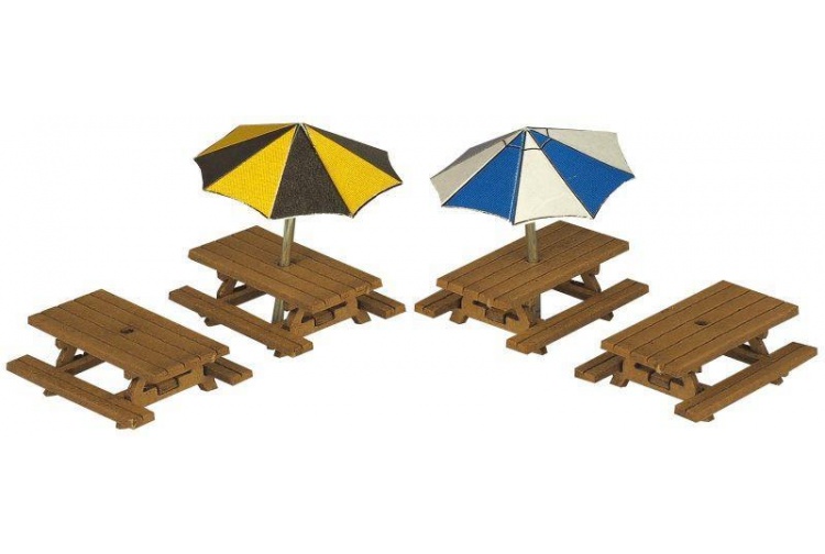 Metcalfe PN810 Picnic Tables N Gauge Card Kit