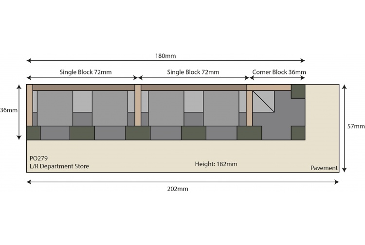 Metcalfe PO279 Low Relief Department Store plan