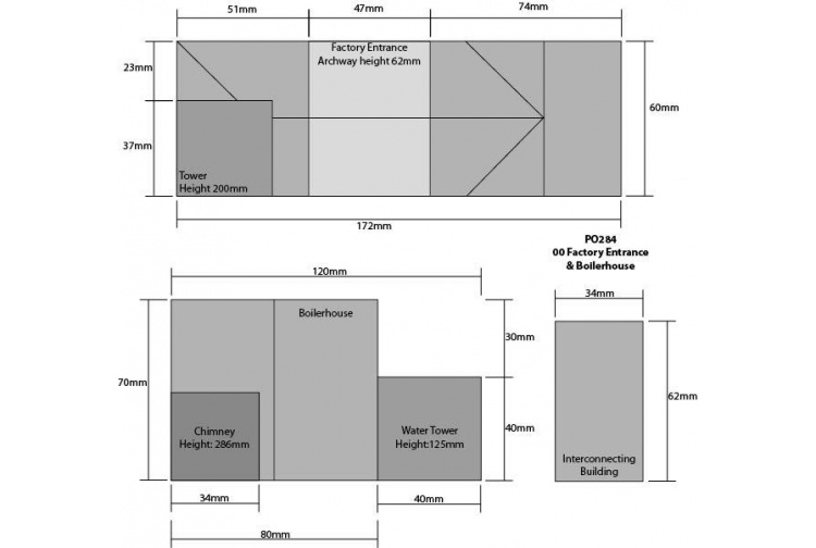 Metcalfe PO284 Boiler House and Factory Entrance plan