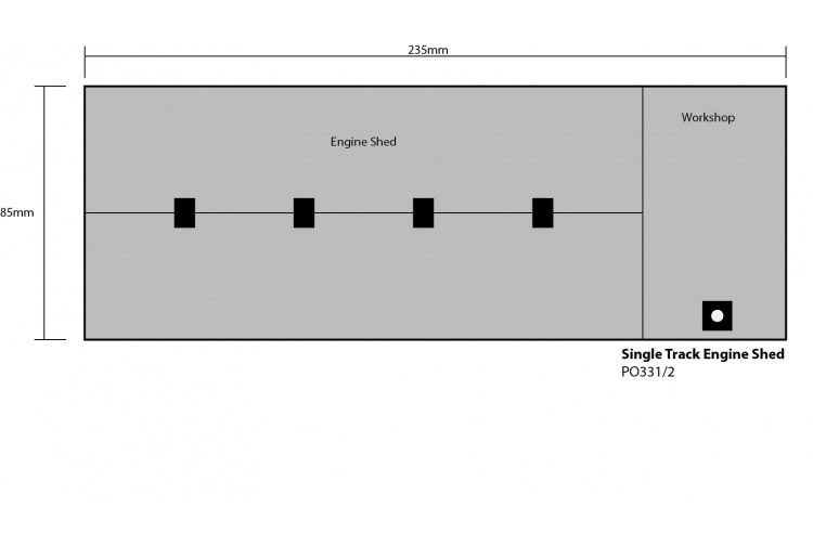 Metcalfe PO331 Red Brick Single Track Engine Shed OO Gauge Card Kit plan