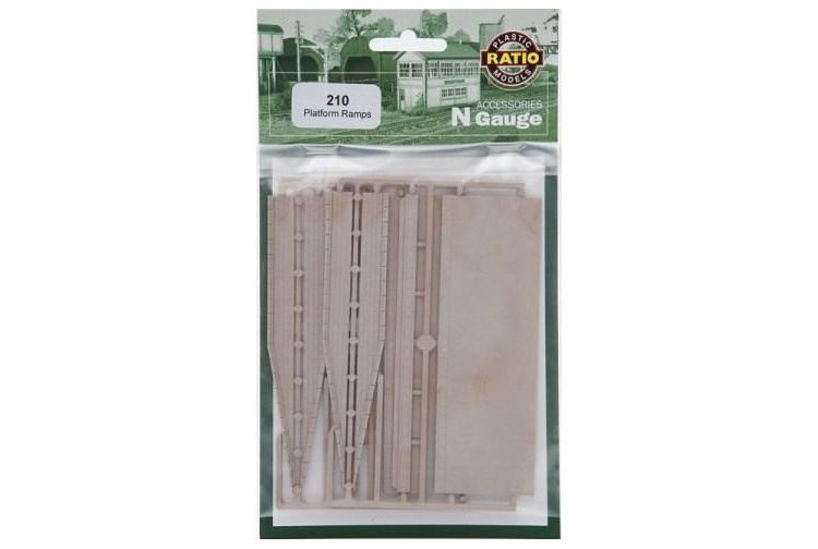Ratio 210 Platform Ramps N Gauge Plastic Kit (2 ramps per pack)