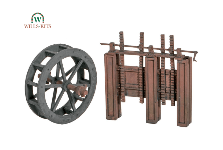 Wills Lineside Kits SS84 Water Wheel and Sluice Gates OO Gauge Plastic Kit