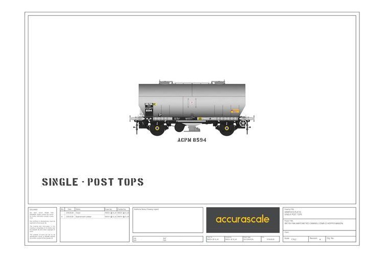 Accurascale ACC1072-PCV-2 APCM Cemflo-PCV Powder Wagon - APCM8594 TOPS Graphic Plate