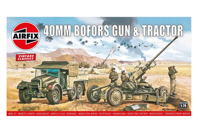 Airfix A02314V Bofors 40mm Gun & Tractor 1:76 Scale Model Kit