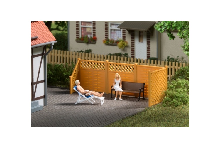 Auhagen 41648 Privacy Fence With Posts Examply Layout