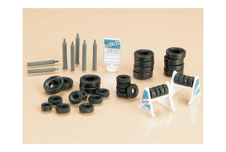 Auhagen 42590 Tyres With Stand And Gas Cylinders