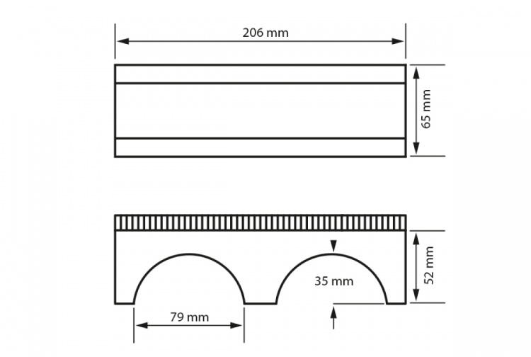 Auhagen 41589 Road Bridge Kit dimensions diagram