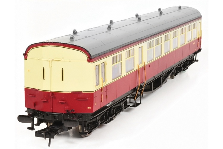 Bachmann Branchline 39-578 GWR Hawksworth Auto-Trailer BR Crimson & Cream Rear