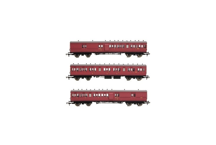 EFE Rail E86014 LSWR Cross Country 3-Coach Pack BR Crimson