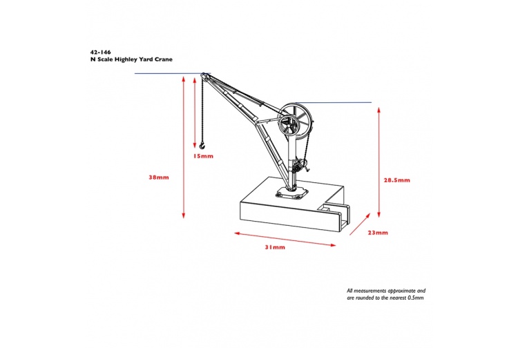 Bachmann Scenecraft 42-146 Yard Crane Dimensions