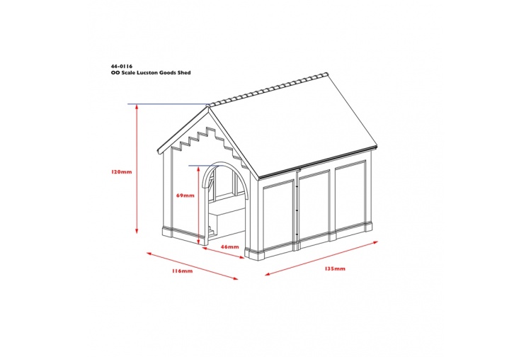 Bachmann Scenecraft 44-0116 Lucston Goods Shed Dimensions