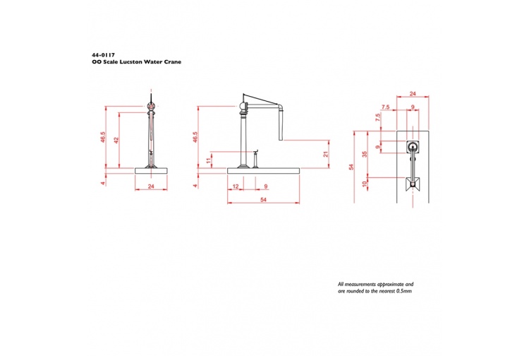 Bachmann Scenecraft 44-0117 Lucston Water Crane Dimensions