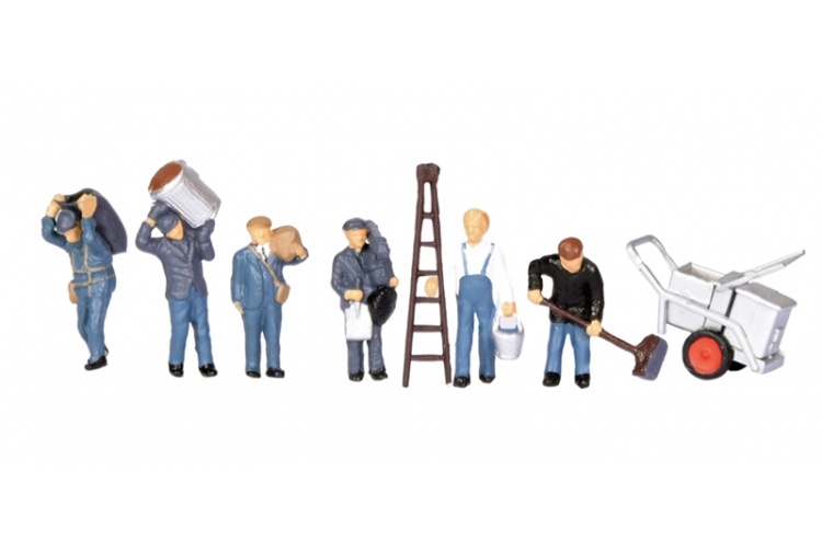 Bachmann Scenecraft 36-417 OO Gauge Figure Set - 1960/70's Tradesmen (Pack of 6)