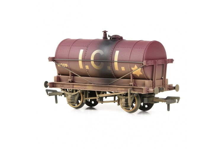 Bachmann 37-661A 14T Tank Wagon 'ICI' Maroon Weathered