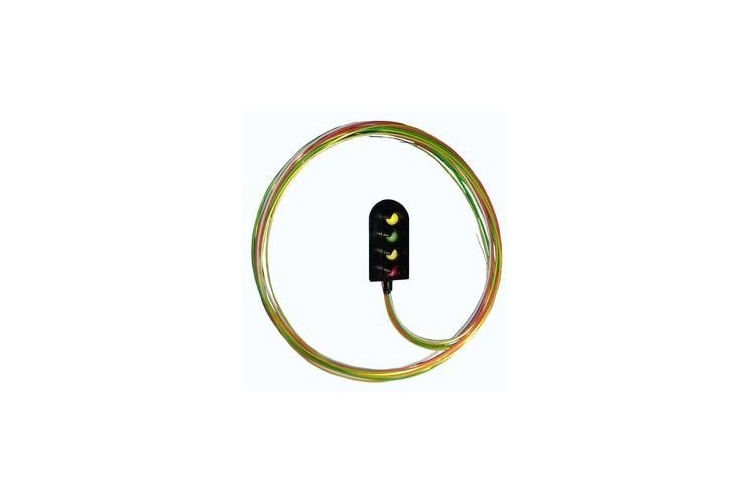 Berko BH05 OO Scale 4 Aspect Round Signal Head (R/Y/G/Y) With Long Wires