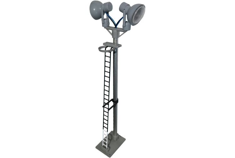 Berko BL15B Twin Spotlight Head Short Lamp (Black Ladder With White Base) White LED