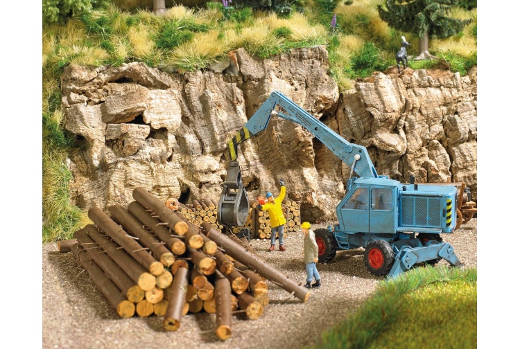 Busch 1379 Lumber Yard HO / OO Scale Plastic Kit Example Layout