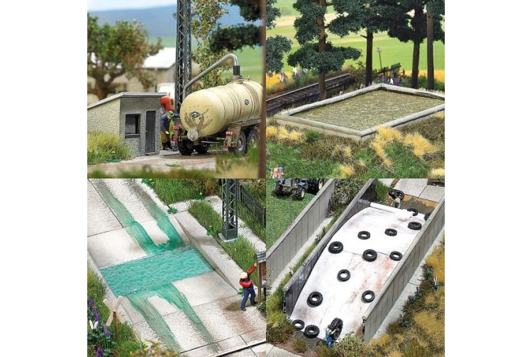 Busch 1412 Farm Accessories HO/OO Gauge Plastic Kit