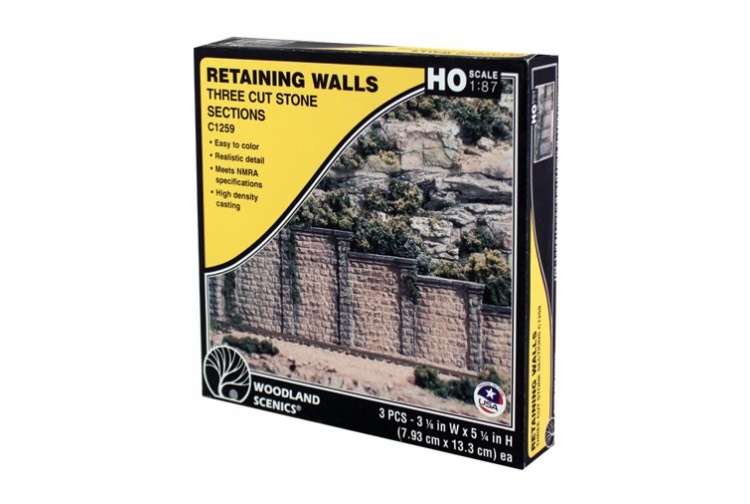 Woodland Scenics C1259 OO Gauge Cut Stone Retaining Walls box