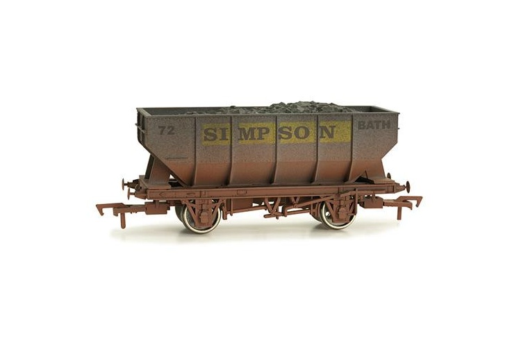 Dapol 4f-034-018 OO Gauge 21 ton Hopper Wagon Simpson Weathered