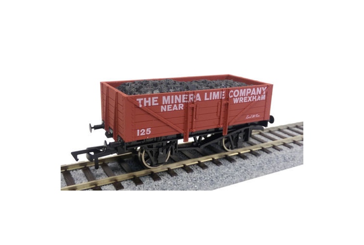 Dapol 4f-051-035 OO Gauge 5 Plank Wagon Minera Lime