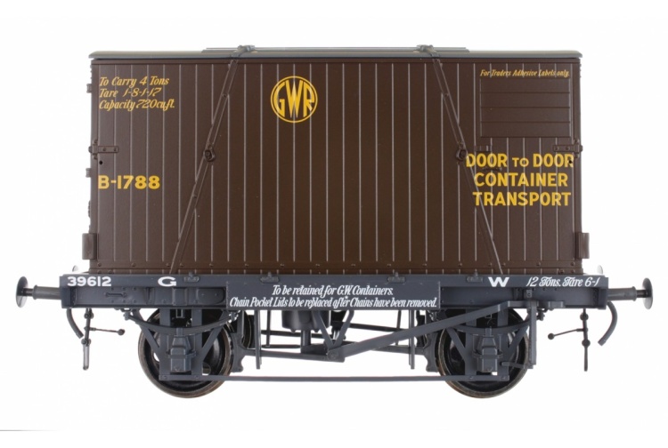Dapol 7F-037-002 O Gauge GWR Conflat 39612 BD2 Choc Container B-1788 Door to Door