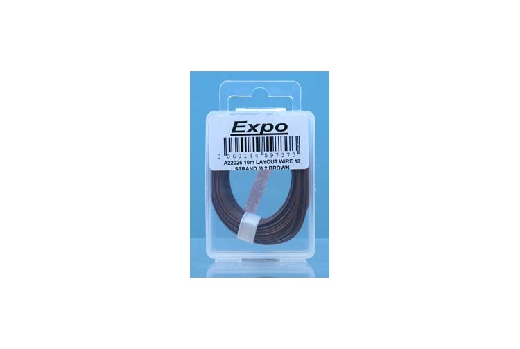Expo Tools A22026 10 Metre Roll Of Brown 18/0.1mm Cable