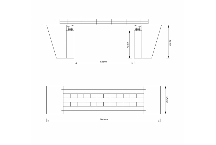 Auhagen 11428 Short Railroad Bridge pic3