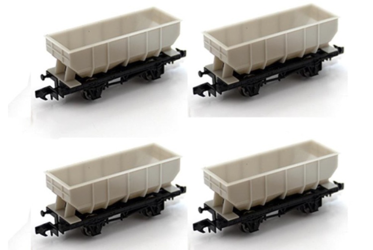 gaugemaster-2410201-21t-hopper-plain-grey-wagon-set-2