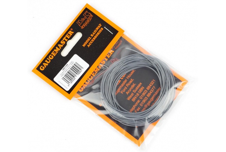 Gaugemaster GM11GR Grey Wire (7 x 0.2mm) 10m Package