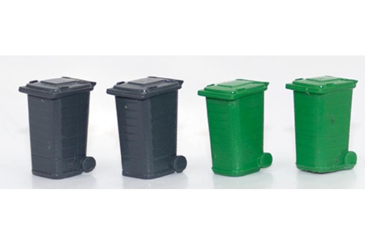 Gaugemaster GM495 Wheelie Bins (4 Pre-Built Bins) Complete Pack